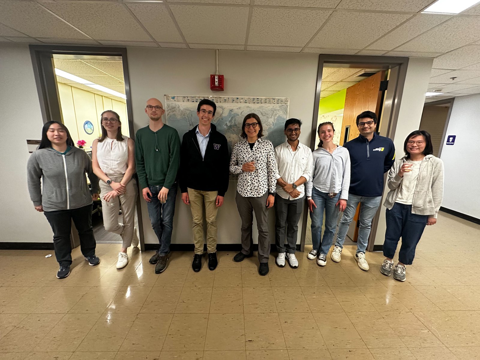 Brenden Pelkie with the Pozzo Research Group after his dissertation defense