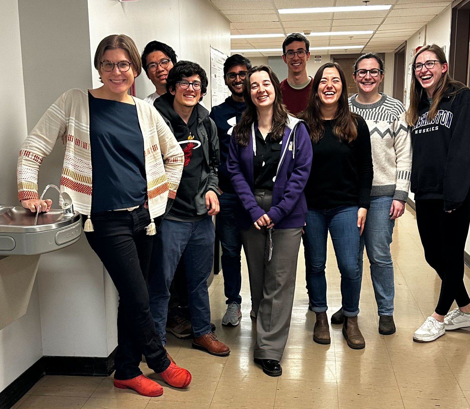 Sage Scheiwiller with the Pozzo Research Group after her dissertation defense